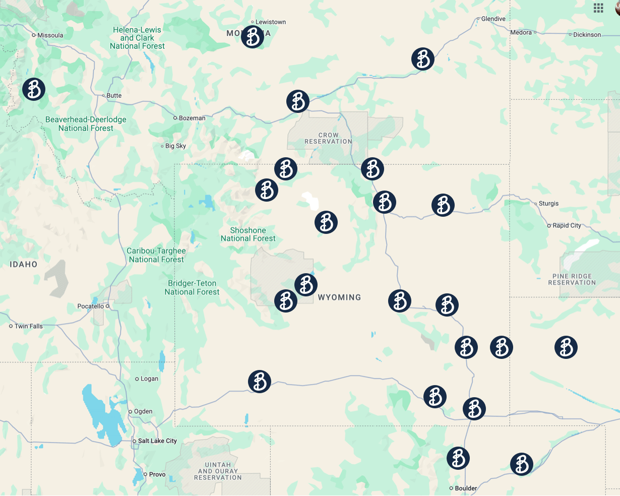 Bloedorns Locations Map